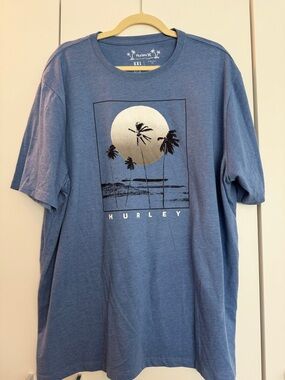 Hurley Blue Palm Moon Graphic Short-Sleeve Tee
